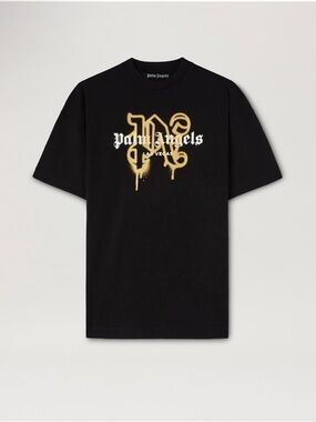 NWT Palm Angels Las Vegas Monogram Spray Tee XXXL Short Sleeve T-shirt Black